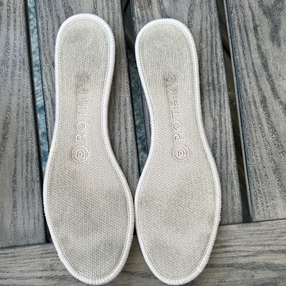 Rothy's Women's Cream and Blue Flats - Picture 8 of 10